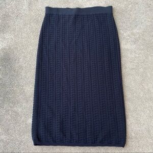 Theory Crochet Knit Black Skirt